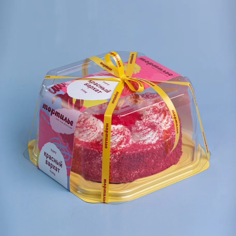 Торт Красный бархатбисквит со сливочным кремом и желе из вишни
