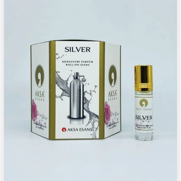 Turkish oil perfume perfume Wholesale SILVER Aksa 6 ml