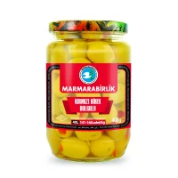  Green olives with red sweet pepper MARMARABIRLIK BIBER 4XL (141-160), pitted in brine, st/b, net 680 g