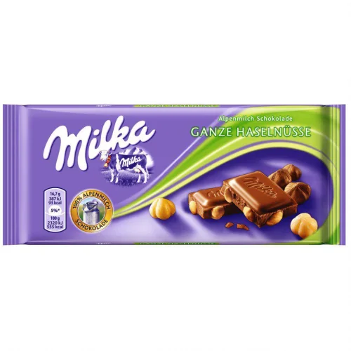 Шоколад Milka Whole Hazelnuts 