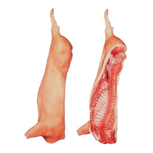 Pork in half carcasses