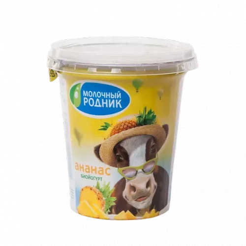 Bioogurt enriched with bifidobacteriums with the taste of "Pineapple"
