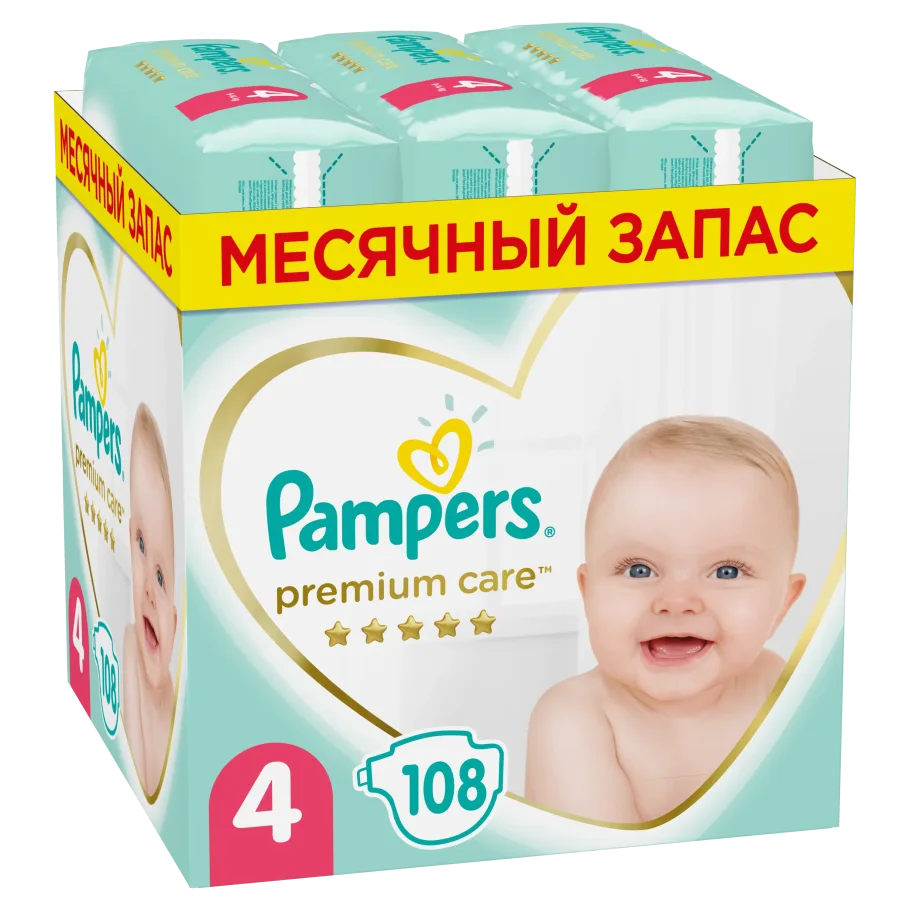 Diapers Pampers Premium Care size 4