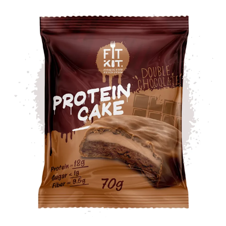 FIT KIT Protein Cake, Десерт 70 гр., двойной шоколад