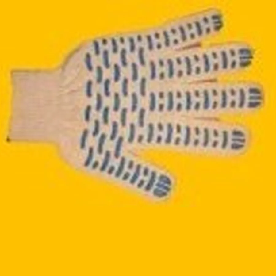 Glove with PVC (wave