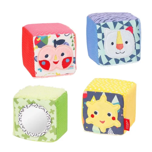 Set of 4 cubes COLOR Friends Cubes for Games Fehn 055276
