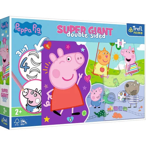 Peppa Pig: Meeting SUPER GIANT Double-sided puzzle Trefl 42003