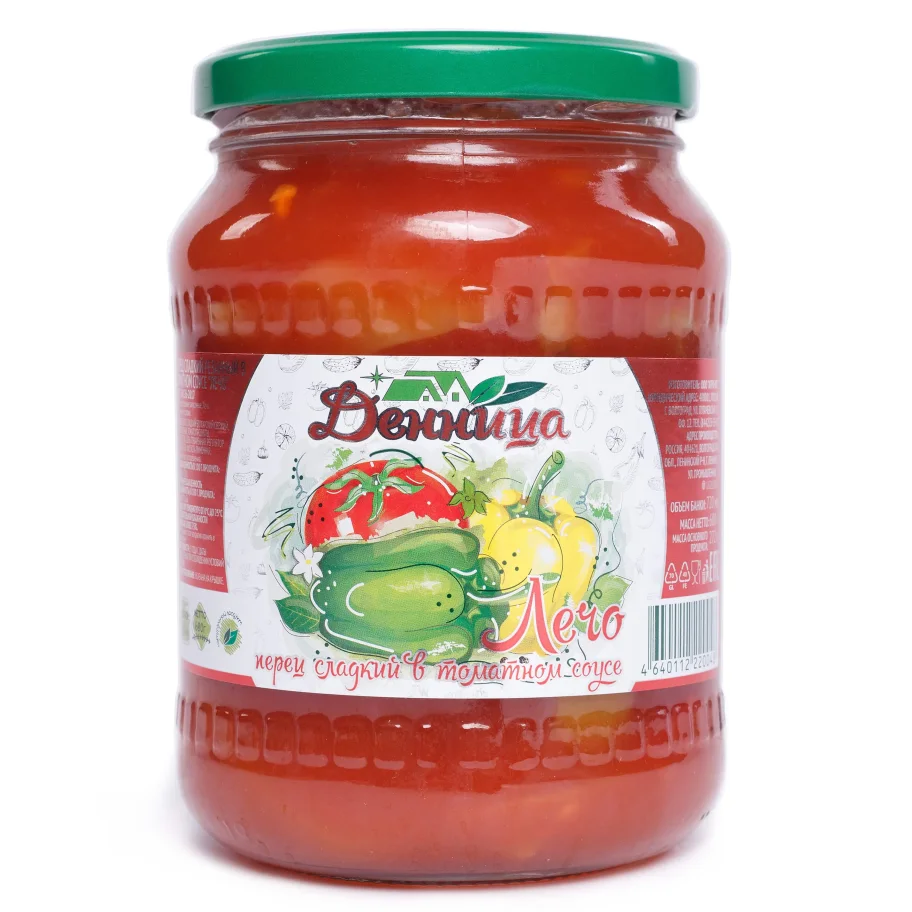 Лечо (перец сладкий в томатном соусе) «Денница» 0.72