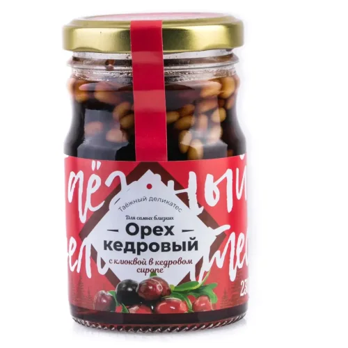 Cedar nut with Cranberries in pine syrup, 230g