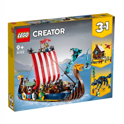Конструктор LEGO Creator Корабль викингов и Змей Мидгарда 31132