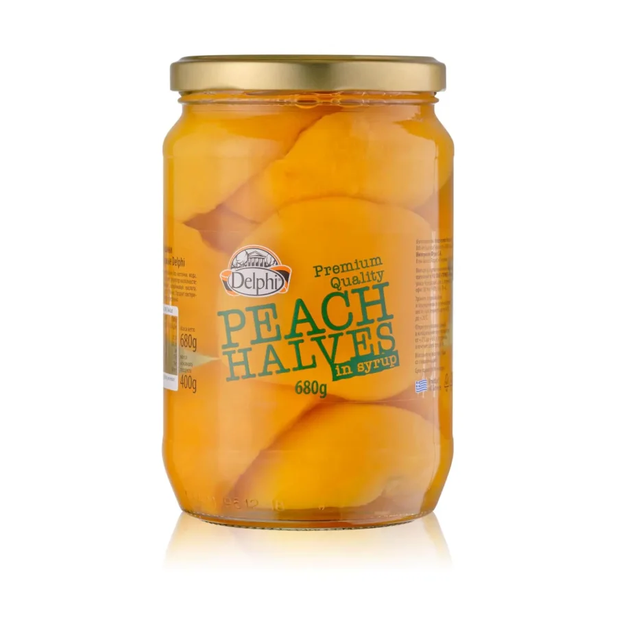 Half-selected peaches in Delphi syrup, 680g