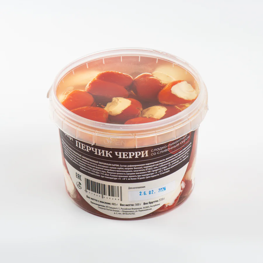 Перцы фаршированные черри (сладко-острый) 300 г
