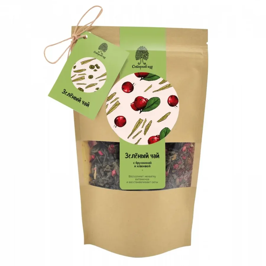 Green tea with cranberries and cranberries / CraftTea / 50 g