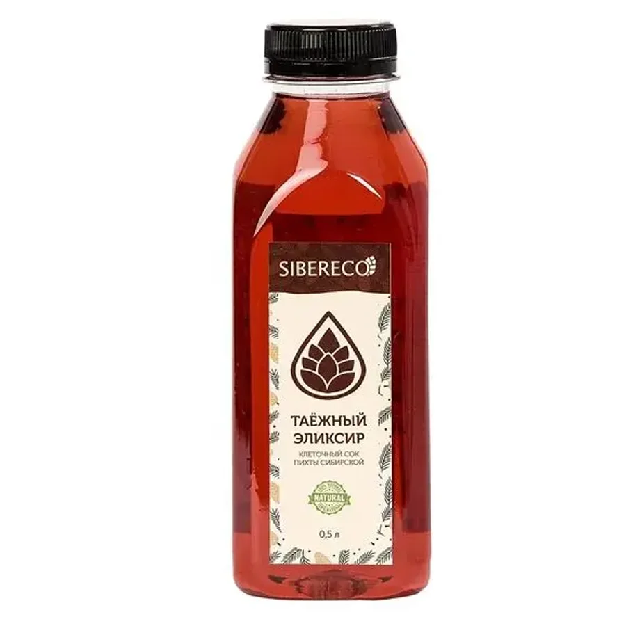 Siberian fir cell juice "Taiga elixir" 500 ml bottle