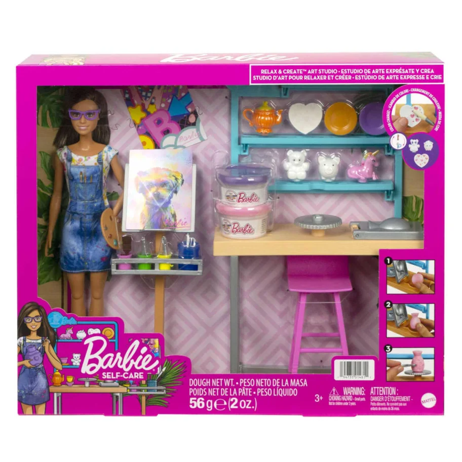 Create an Art Studio Set Barbie HCM85 
