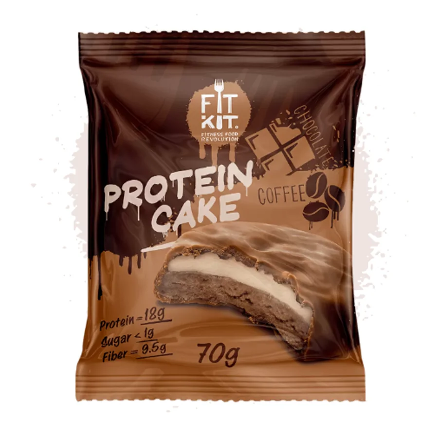 FIT KIT Protein Cake, Десерт 70 гр., шоколад-кофе