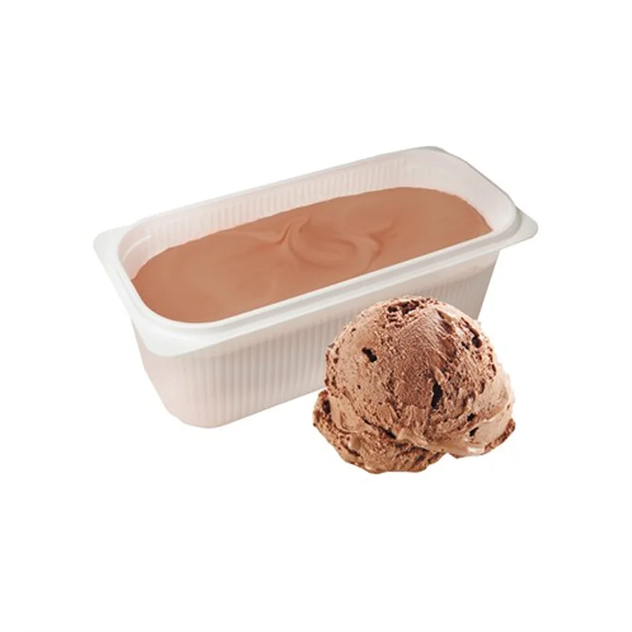Ice cream family delicacy chocolate 12% in the tray