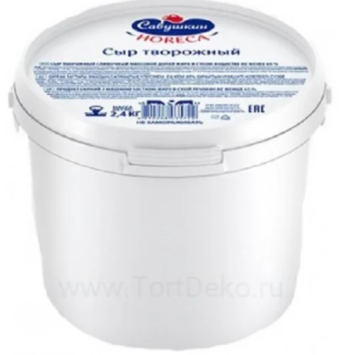 Soft cream cheese "Savushkin" 65%, 2.4 kg