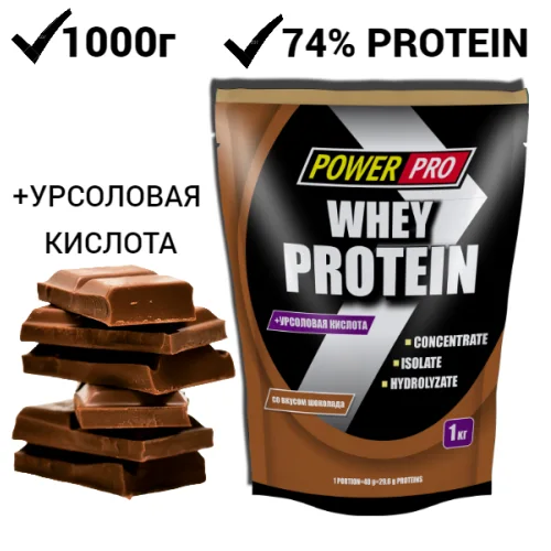 Протеин WHEY со вкусом шоколада 1 кг