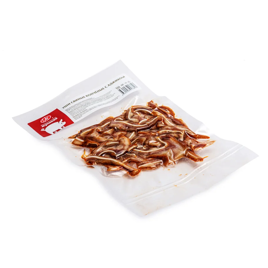  Pork ears to / in / at 100 gr. in the assortment. Real meat products of ZHUPIKOV