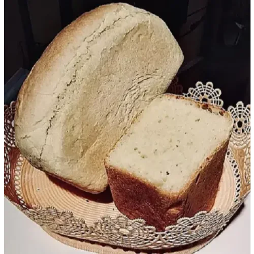 White shaped bread