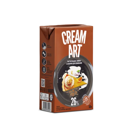 Vegetable cream Creamart 26% "Vanilla" for whipping, with sugar