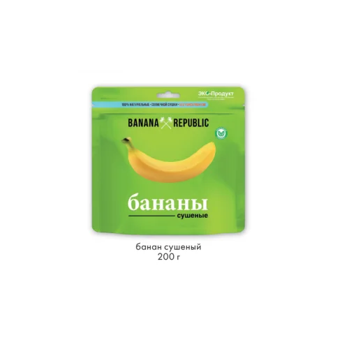 BANANA REPUBLIC Банан сушёный дой-пак 200г/10шт