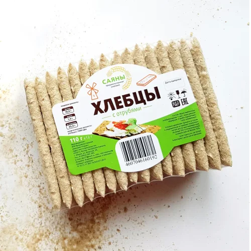 Breads packaged with bran