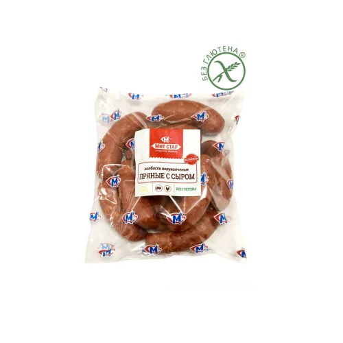 Sausages p/k "Spicy with cheese" GLUTEN-FREE