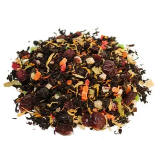Black flavored tea Siberian berry