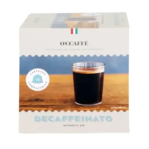 Кофе в капсулах, без кофеина O'CCAFFE Decaffeinato для системы Dolce Gusto, 16 шт (Италия)