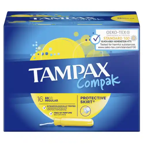 Tampons with TAMPAX COMPAK REGULAR Applicator Buy at low price wholesale,  cheap - B2BTRADE