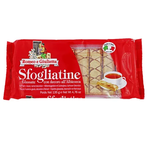 Romeo e Giulietta "Sfogliatine" Puff pastry with apricot jam 135g