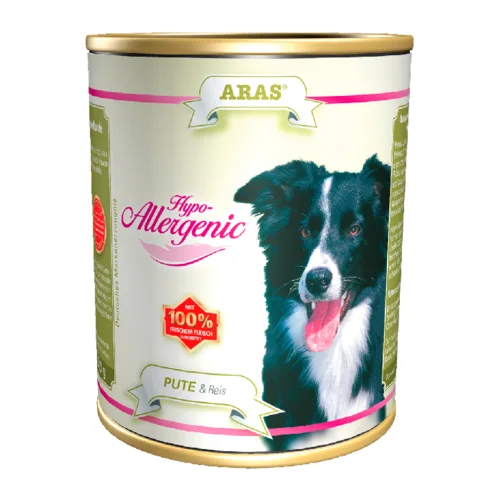 Aras Hipo Allergenic  консервы для собак - Индейка и рис 