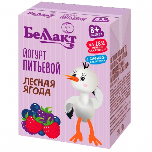 Йогурт детский "Беллакт" питьевой с бифидобактериями «Лесная ягода» 2,6% TBA  210 г