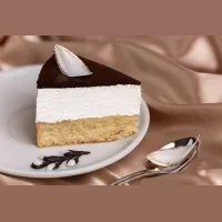 Торт Птичье молоко бисквитный с ванильным суфле и шоколадным кремом