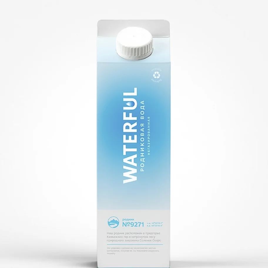 WATERFUL Вода природная питьевая родниковая, 1 л