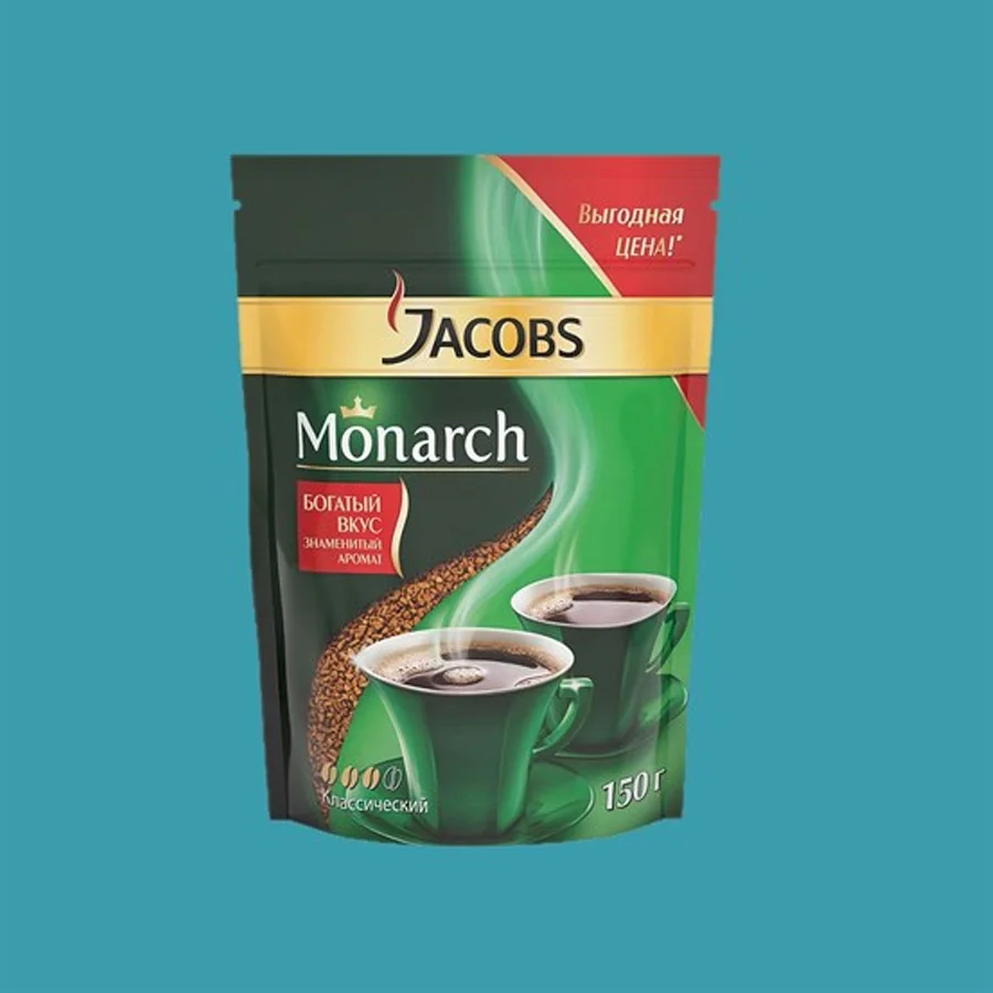 Натуральный растворимый сублимированный кофе Якобс Монарх