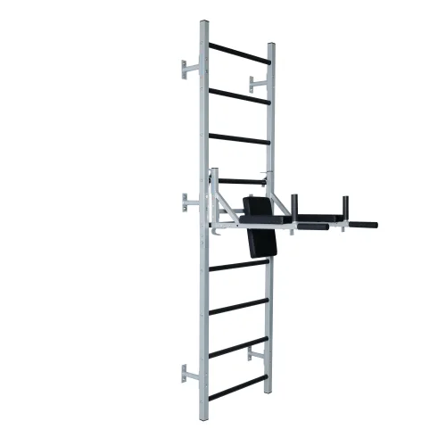 Hinged "Bars-press with a rack for a barbell"