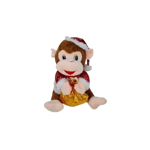 Stuffed toy Monkey Santa 35x45 cm