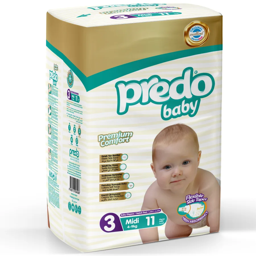 Predo Baby diapers No. 3 (4-9 kg) 11 pcs