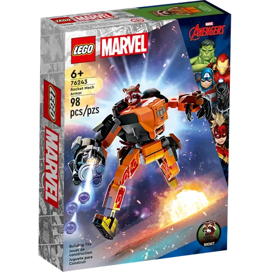 Конструктор LEGO Marvel Реактивный Енот Ракета: робот 76243
