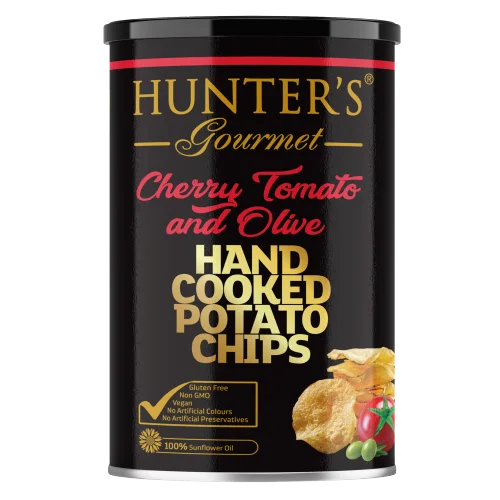 Картофельные чипсы со вкусом томатов черри и оливок