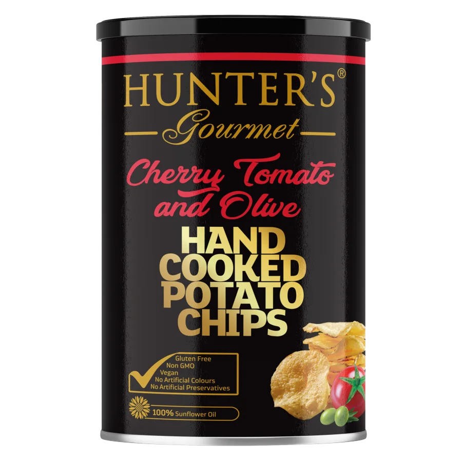 Картофельные чипсы со вкусом томатов черри и оливок