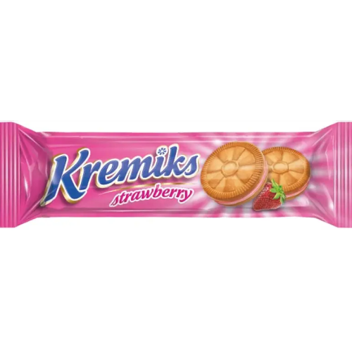 Kremiks cookies with strawberry filling