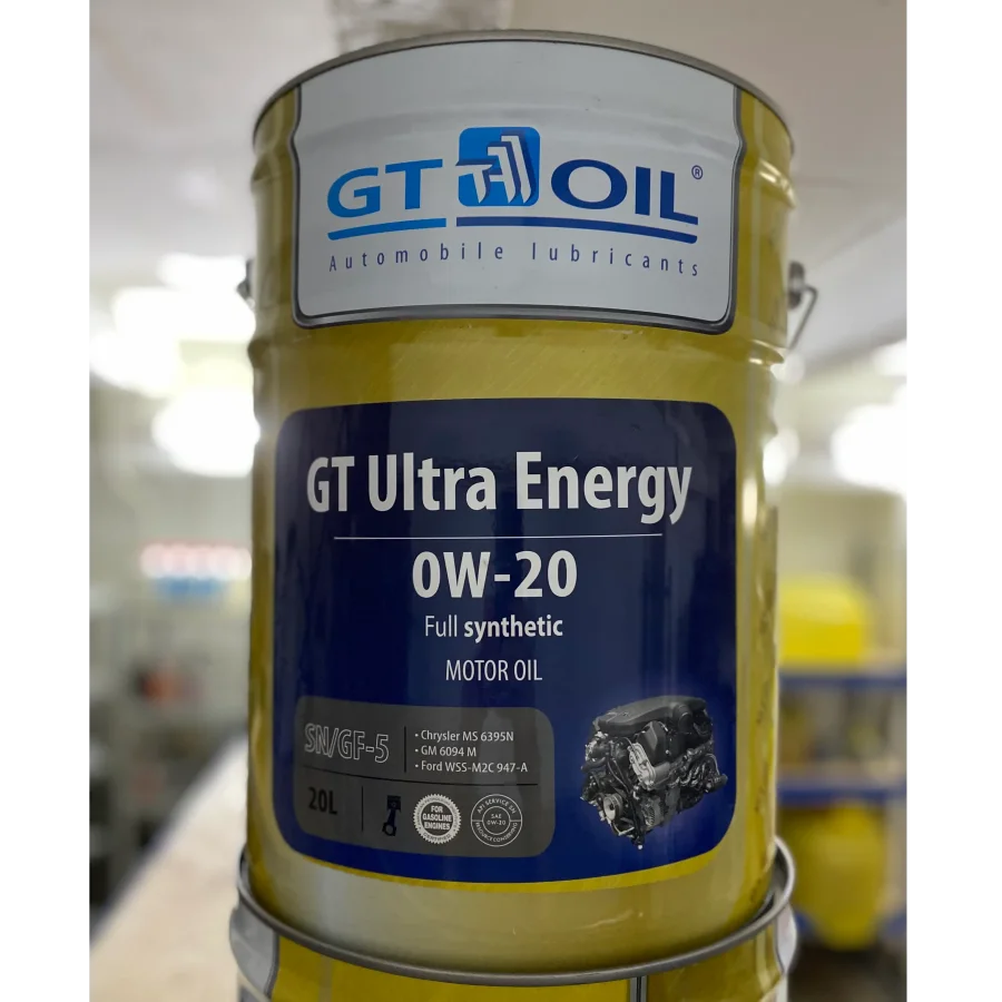 Моторное масло GT Ultra Energy, SAE 0W-20, API SN/GF-5, 20 л