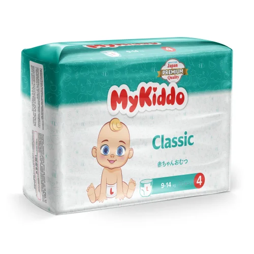 Diapers-panties for children MyKiddo Classic L (9-14 kg) 36 pcs