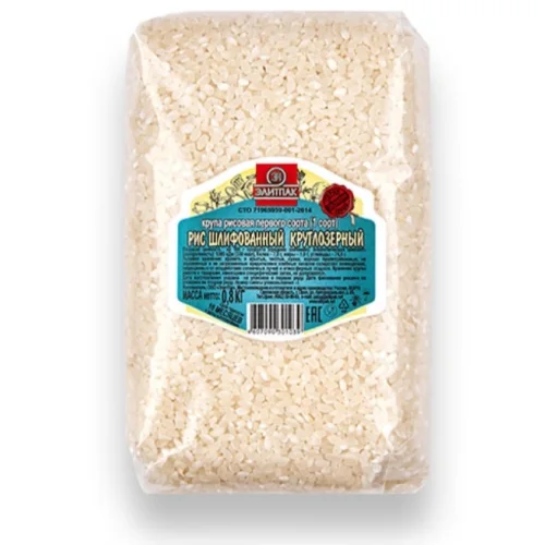 Ground round-grain rice