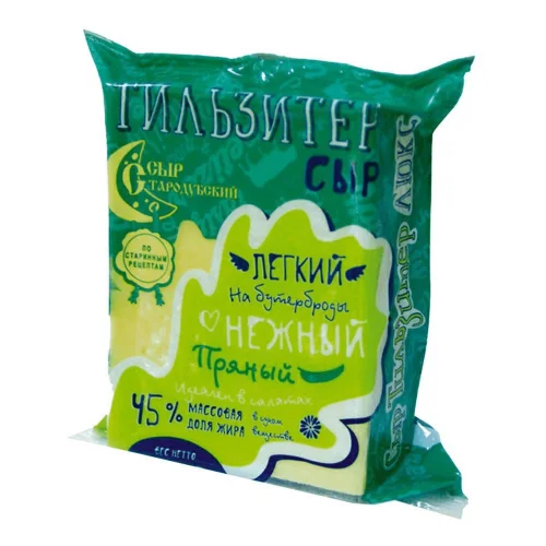 Сыр Стародубский Тильзитэр-нт нежный 45%, 250г, фл/п