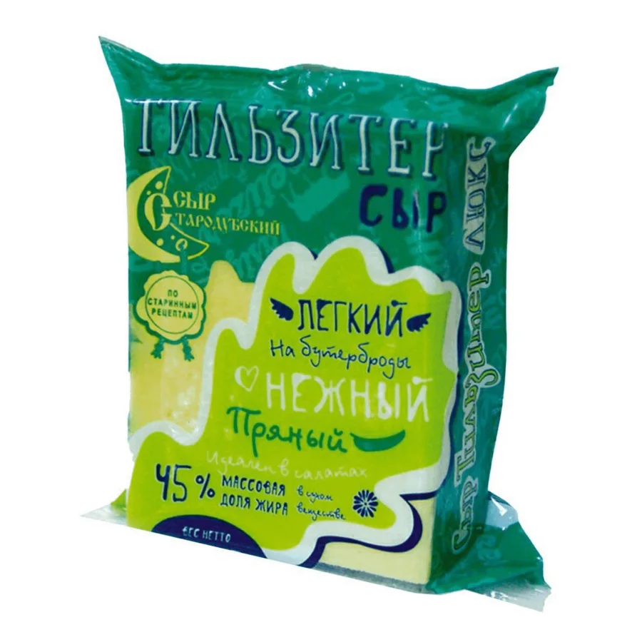 Starodubsky Tilsiter-nt tender cheese 45%, 250g, fl/p